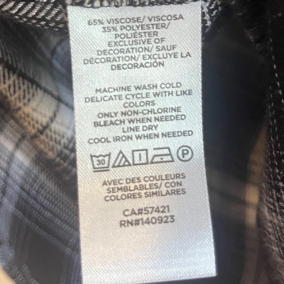 LOFT Flannel Peasant Blouse - Picture 4 of 4